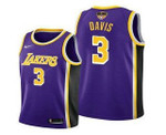 Men's Los Angeles Lakers #3 Anthony Davis 2020 Purple Finals Stitched Nba Jersey Nba