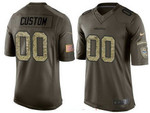 Personalize Jerseymen's Seattle Seahawks Custom Olive Camo Salute To Service Veterans Day Nfl Nike Limited Jersey Nfl