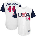 Men's Team Usa Baseball Majestic #44 Paul Goldschmidt White 2017 World Baseball Classic Stitched Jersey Mlb