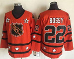 1972-81 Nhl All-Star #22 Mike Bossy Orange Ccm Throwback Stitched Vintage Hockey Jersey Nhl