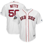 Men's Boston Red Sox #50 Mookie Betts Majestic White 2018 World Series Cool Base Player Jersey Mlb