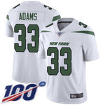 Jets #33 Jamal Adams White Men's Stitched Football 100Th Season Vapor Limited Jersey Nfl