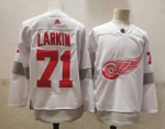 Men's Detroit Red Wings #71 Dylan Larkin White Adidas 2020-21 Alternate Player Nhl Jersey Nhl