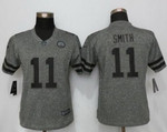 Women's Kansas City Chiefs #11 Alex Smith Gray Gridiron Stitched NFL Nike Limited Jersey NFL- Women's