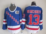 New York Rangers #13 Sergei Nemchinov Light Blue 75Th Ccm Vintage Throwback Jersey Nhl