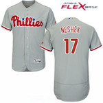 Men's Philadelphia Phillies #17 Pat Neshek Gray Road Stitched Mlb Majestic Flex Base Jersey Mlb