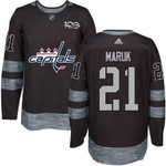 Men's Washington Capitals #21 Dennis Maruk Black 100Th Anniversary Stitched Nhl 2017 Adidas Hockey Jersey Nhl