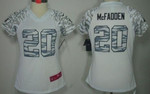 Nike Oakland Raiders #20 Darren Mcfadden White Womens Zebra Field Flirt Jersey Nfl- Women's