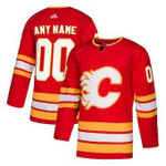 Personalize Jersey Men's Calgary Flames Adidas Red Alternate Custom Jersey Nhl