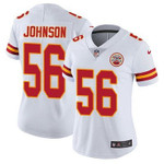 Women's Nike Kansas City Chiefs #56 Derrick Johnson White Stitched Nfl Vapor Untouchable Limited Jersey Nfl- Women's