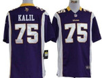 Nike Minnesota Vikings #75 Matt Kalil Purple Game Jersey Nfl