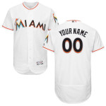 Personalize Jersey Mens Miami Marlins White Customized Flexbase Majestic Mlb Collection Jersey Mlb