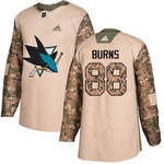 Adidas Sharks #88 Brent Burns Camo Authentic 2017 Veterans Day Stitched Nhl Jersey Nhl