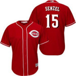 Reds #15 Nick Senzel Red New Cool Base Stitched Baseball Jersey Mlb