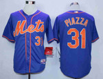 Men's New York Mets #31 Mike Piazza Blue Cool Base Jersey Mlb