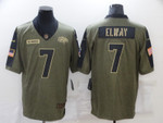 Men's Denver Broncos #7 John Elway Nike Olive 2021 Salute To Service Retired Player Limited Jersey Nfl