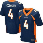 Men's Denver Broncos #4 Britton Colquitt Navy Blue Alternate Nfl Nike Elite Jersey Nfl
