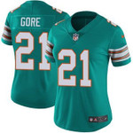 Nike Dolphins #21 Frank Gore Aqua Green Alternate Women's Stitched NFL Vapor Untouchable Limited Jersey NFL- Women's