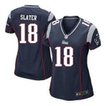 Women's New England Patriots #18 Matthew Slater Navy Blue Team Color Nfl Nike Game Jersey Nfl- Women's