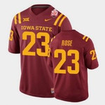 Men Iowa State Cyclones #23 Mike Rose 2021 Fiesta Bowl Cardinal College Football Jersey Ncaa