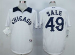 Men's Chicago White Sox #49 Chris Sale White 1976 Turn Back The Clock Jersey Mlb