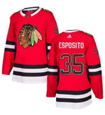 Men's Chicago Blackhawks #35 Tony Esposito Red Drift Fashion Adidas Jersey Nhl