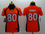Nike Denver Broncos #80 Julius Thomas 2013 Orange Limited Womens Jersey NFL- Women's