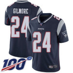Patriots #24 Stephon Gilmore Navy Blue Team Color Men's Stitched Football 100Th Season Vapor Limited Jersey Nfl