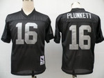 Oakland Raiders #16 Jim Plunkett Black Throwback Jersey Nfl