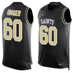 Men's New Orleans Saints #60 Max Unger Black Hot Pressing Player Name & Number Nike Nfl Tank Top Jersey Nfl
