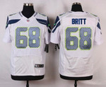 Men's Seattle Seahawks #68 Justin Britt White Road Nfl Nike Elite Jersey Nfl