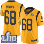 Youth Los Angeles Rams #68 Jamon Brown Gold Nike Nfl Rush Vapor Untouchable Super Bowl Liii Bound Limited Jersey Nfl