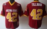 Arizona State Sun Devils #42 Pat Tillman Red Throwback Jersey Ncaa