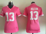 Women's Indianapolis Colts #13 T.Y. Hilton Pink Bubble Gum 2015 NFL Jersey NFL- Women's