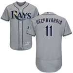 Tampa Bay Rays #11 Adeiny Hechavarria Grey Flexbase Collection Stitched Baseball Jersey Mlb