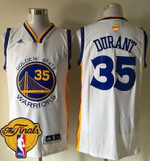 Men's Warriors #35 Kevin Durant White Home 2017 The Finals Patch Stitched Nba Jersey Nba