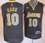 Los Angeles Lakers #10 Steve Nash Black Electricity Fashion Jersey Nba