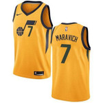 Men's Nba Utah Jazz #7 Pete Maravich Swingman Gold Association Edition Nike Jersey Nba