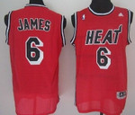 Miami Heat #6 Lebron James 2013 Red Swingman Jersey Nba