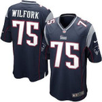 Nike New England Patriots #75 Vince Wilfork Blue Game Jersey Nfl