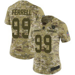 Raiders #99 Clelin Ferrell Camo Women's Stitched Football Limited 2018 Salute To Service Jersey Nfl- Women's