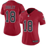 Nike Falcons #18 Calvin Ridley Red Women's Stitched Nfl Limited Rush Jersey Nfl- Women's
