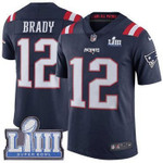 Youth New England Patriots #12 Tom Brady Navy Blue Nike Nfl Rush Vapor Untouchable Super Bowl Liii Bound Limited Jersey Nfl