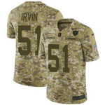 Nike Raiders #51 Bruce Irvin Camo Men's Stitched Nfl Limited 2018 Salute To Service Jersey Nfl