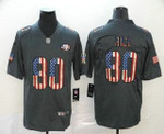 Men's San Francisco 49Ers #80 Jerry Rice 2019 Black Salute To Service Usa Flag Fashion Limited Jersey Nfl
