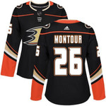 Adidas Anaheim Ducks #26 Brandon Montour Black Home Women's Stitched Nhl Jersey Nhl- Women's
