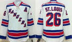 New York Rangers #26 Martin St. Louis White Jersey Nhl