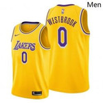 Men Lakers Russell Westbrook 2021 Trade Gold Icon Edition Jersey Nba