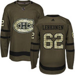 Adidas Canadiens #62 Artturi Lehkonen Green Salute To Service Stitched Nhl Jersey Nhl