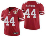 Men's San Francisco 49Ers #44 Tom Rathman Red 75Th Anniversary Patch 2021 Vapor Untouchable Stitched Nike Limited Jersey Nfl